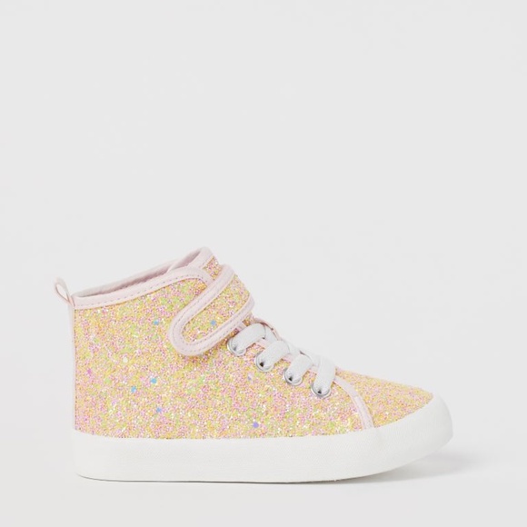 H&M orange sparkling sprinkle shoes sneakers - Picture 1 of 7